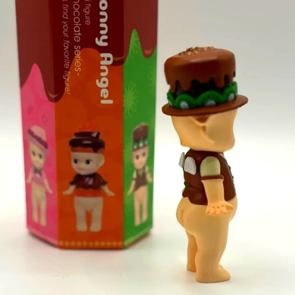 New Kawaii Cupid Angel Mini Figure in Kiwi Chocolate Costume, Cute Toy, Gift